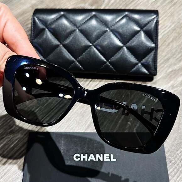 Chanel Black Square Sunglasses